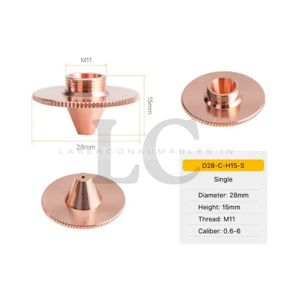 LASER NOZZLE D28 TYPE B (SOMBRERO TYPE) SINGLE LAYER