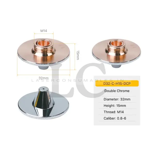 LASER NOZZLE D32 TYPE B (SOMBRERO TYPE) DOUBLE LAYER