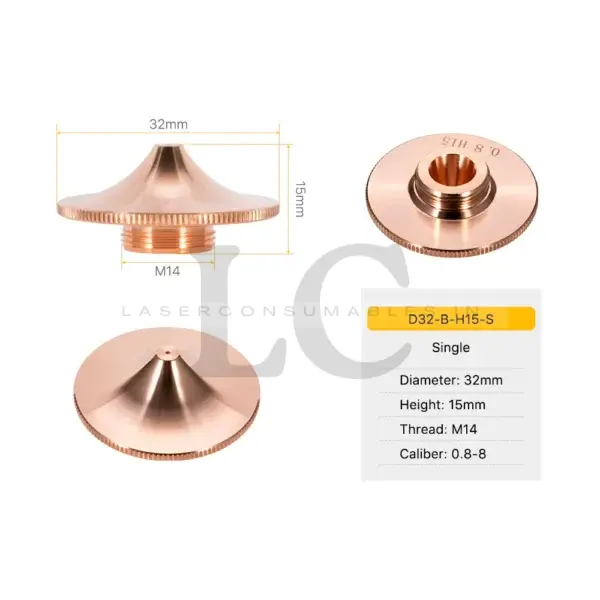 LASER NOZZLE D32 TYPE C (HI-SPEED) SINGLE LAYER