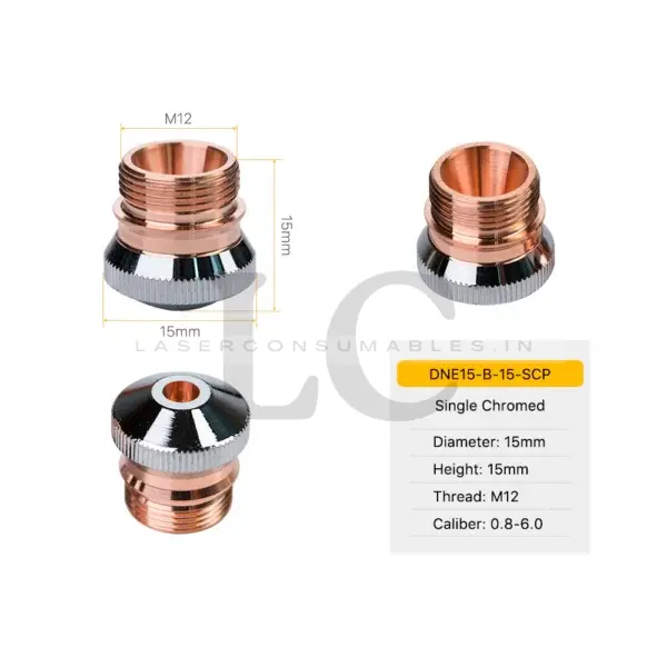 Laser Nozzle Type B Chrome Plated D15 H15 Single Layer