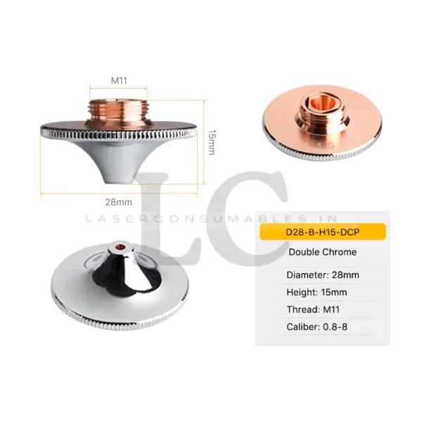 LASER NOZZLE D28 TYPE C (HI-SPEED) DOUBLE LAYER